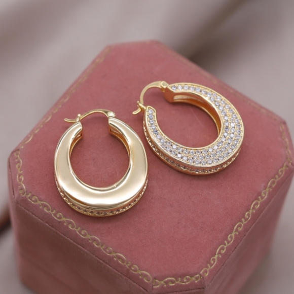 14k gold diamond earrings - Picture 9 of 9